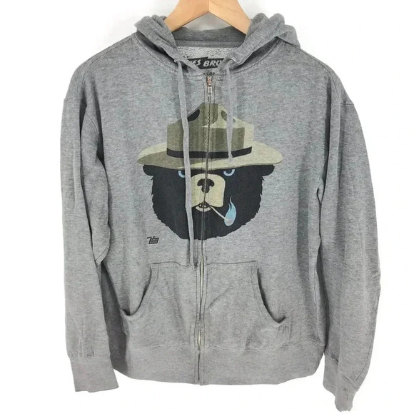 Bad Smokey the Bear hoodie- with lit match. - Picture 1 of 6